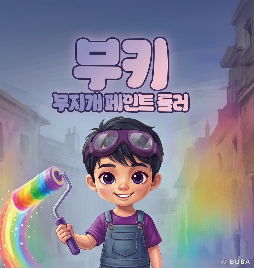 무지개 페인트 롤러 표지